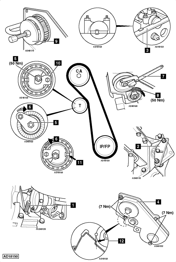 How to replace timing belt on Ford Focus 1.8 TDCi 2002-2005