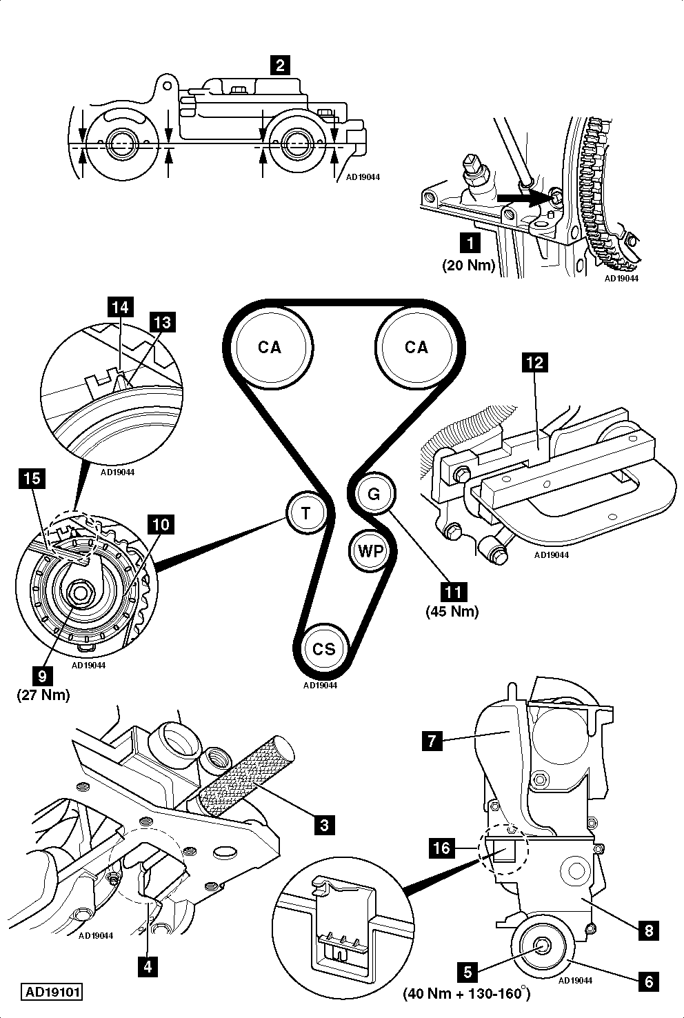 renault clio auxiliary drive belt replacement