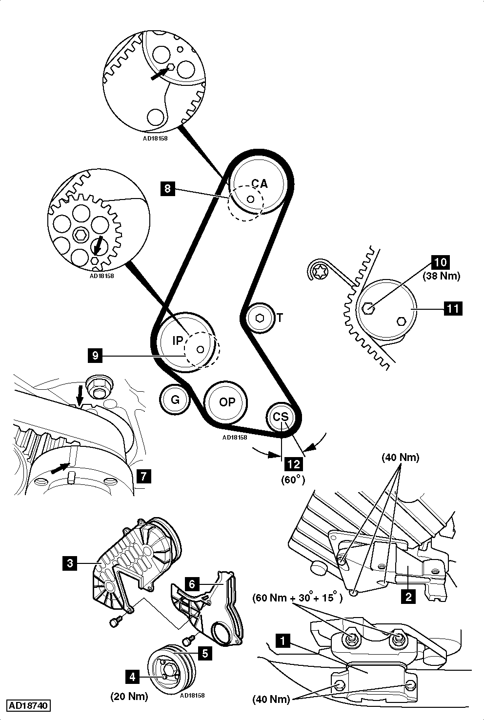 opel corsa timing belt tensioner