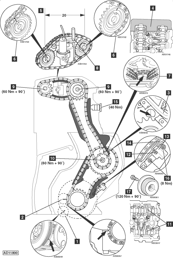 How to Replace timing chain on VW Golf 4 2.8 4 Motion