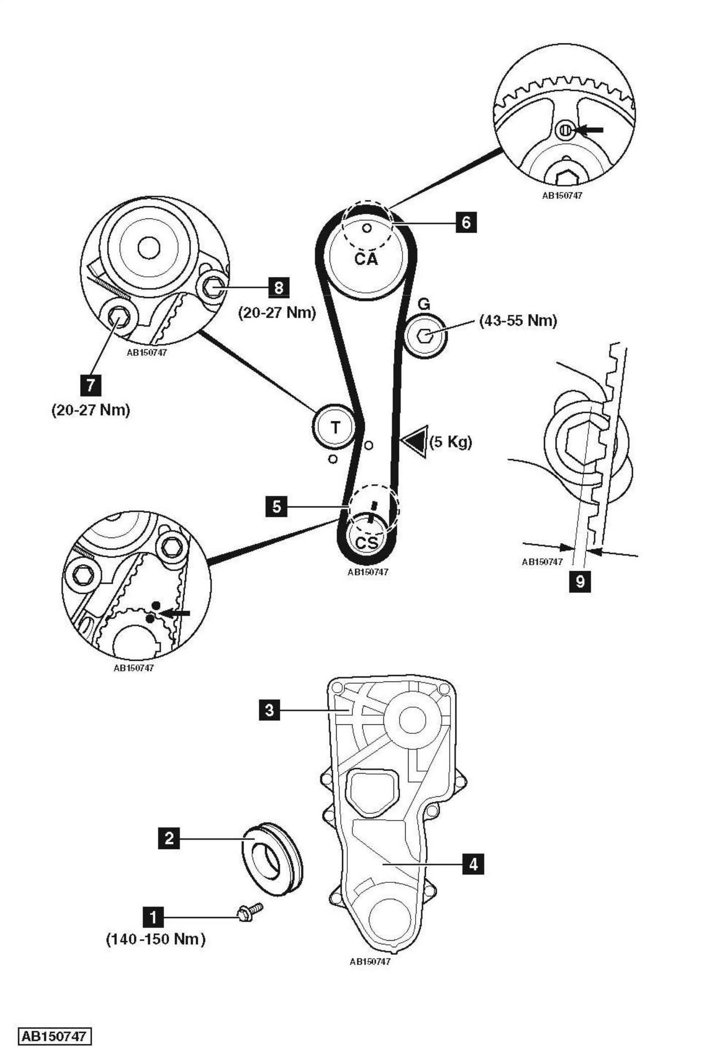 volvo t5 timing belt replacement