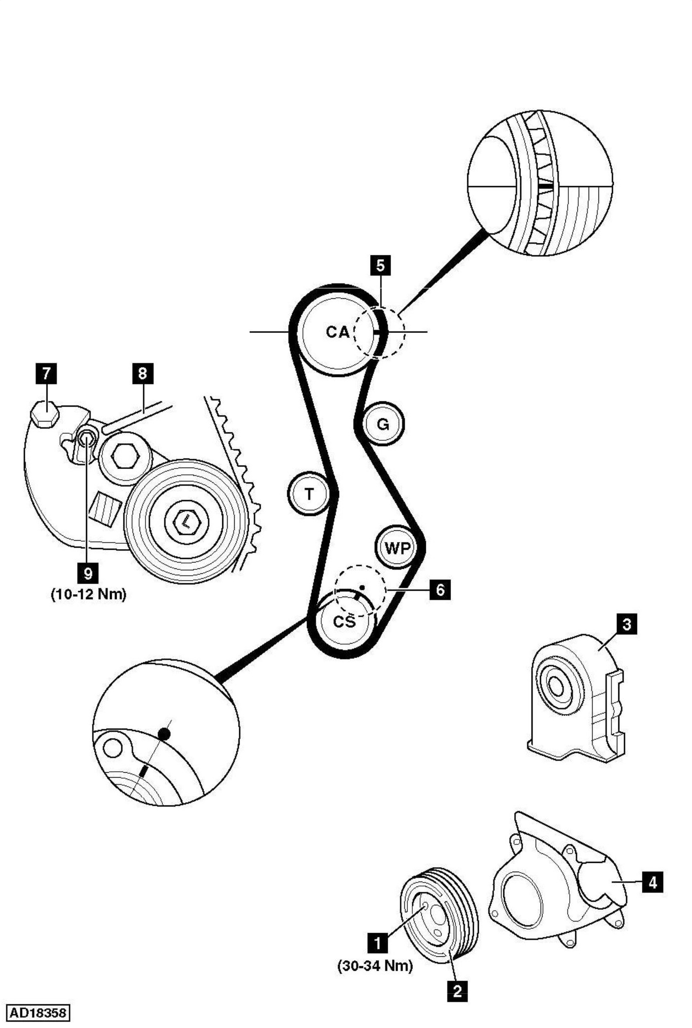 2009 kia rio ac belt